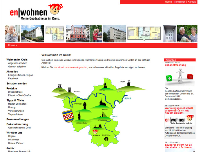 Screenshot Homepage